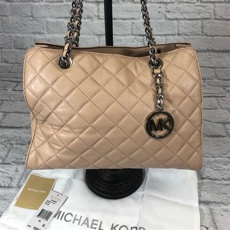 michael kors susannah shoulder tote blush|Michael Kors Susannah Medium Tote Blush Leather.